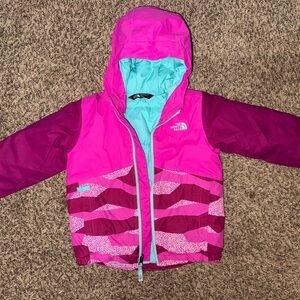 The North Face Pink Jacket with Teal Lining